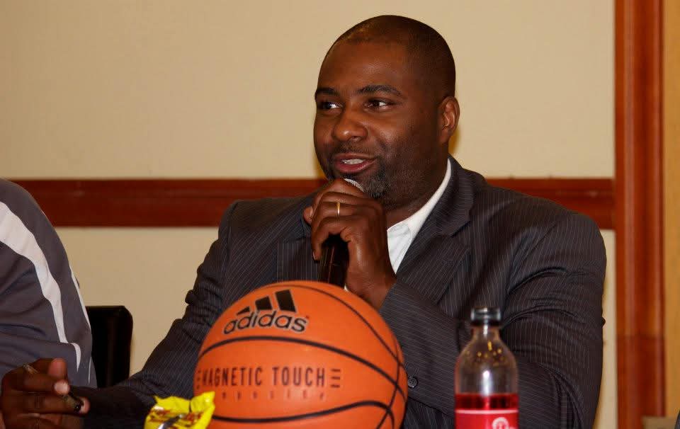 Coach Carlos speaking during a Tasty Foods sports campaign
